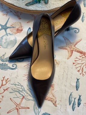 Cole Haan - Brown Leather Pointed-Toe Pumps